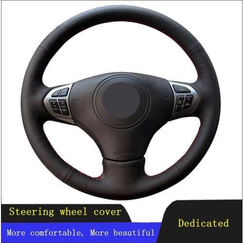 DIY Car Accessories Steering Wheel Cover Black Hand-stitched Breathable Artificial Leather For Suzuki Grand Vitara 2006-2014
