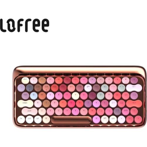 Lofree Wireless Bluetooth Mechanical Keyboard Bluetooth Connection Multi-system Compatibility Lipstick color Long battery life