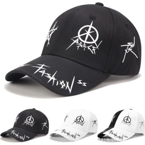 Custom Graffiti Baseball Caps Black And White Patchwork Men Women Hip Hop Cap Fashion Dad Hat Casual Buckle Hat