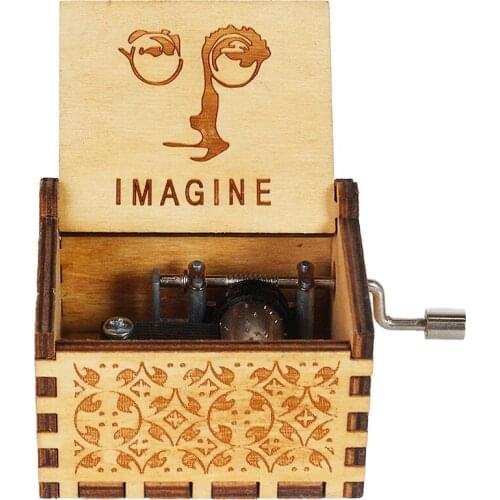 The New You Are My Sun Wooden Hand-cranked Hockey Vintage Wooden Music Box Large Antique Hand-cranked Clockwork Gift