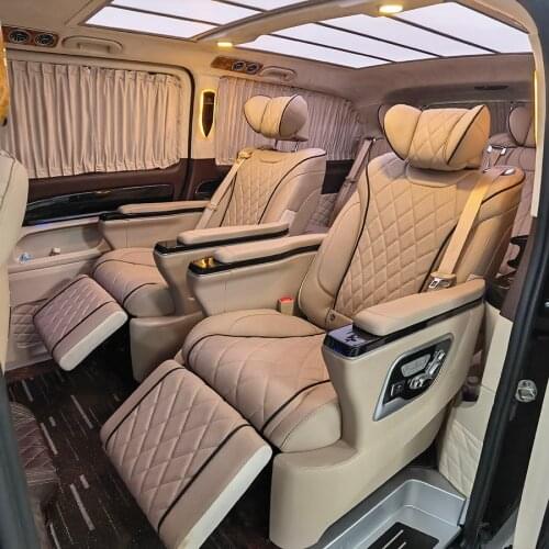 For Benz Vito Viano V-class Aviation Seat MPV Special-purpose Electric Adjustable Luxury Auto Seat Single chair Sofa bed Bench