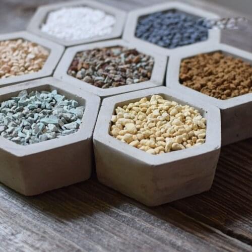 Silicone Mold Flower Vase Hexagon Geometric Flower Mould Home Decoration Cement 3d Vase Molds Minimalist Ceramic Modern PRZY 001