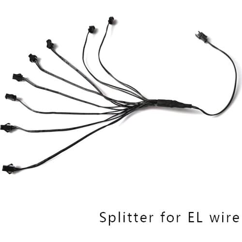 1PCS EL Wire Connectors (One Male Connector with Several Female Connectors) for 1pc EL driver connect Many el wires