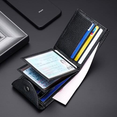 Leather drivers license driving license 2 in 1 mens wallet, cowhide motor vehicle ID leather case, multi-function ID bag