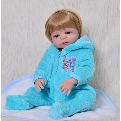 Bebe doll reborn 57cm Soft Silicone Reborn Dolls Baby boy bebe real rebon 23 Inch Full Vinyl doll gift Boneca menino