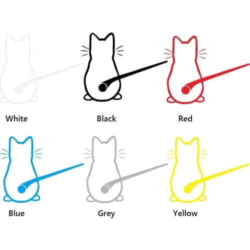 Funny Cat Art Sticker Rear Glass Decor Decals Easily Installation Personal Car Waterproof Vinyl Car Body Window Elements