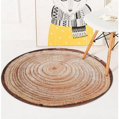 New 3D Antique Wood Tree Annual Ring Round Carpet for Bedroom Living Room decor Rugs Kids room Computer chair Wood Mat Carpets