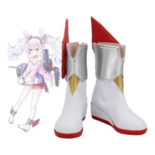 Game Azur Lane USS Laffey Cosplay Boots White Shoes for Adult Women Shoes Costume Accessories Halloween Party Shoes