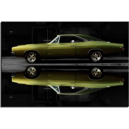Classic Muscle Car Dodge Charger Poster and Prints Canvas Painting Decoration Wall Art Pictures For Living Room