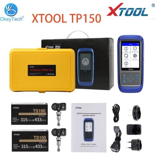 XTOOL TP150 Tire Pressure Monitoring System OBD2 TPMS Scanner Tool Diagnostic Scanner Tool TPMS Program with 315&433 MHZ Sensor