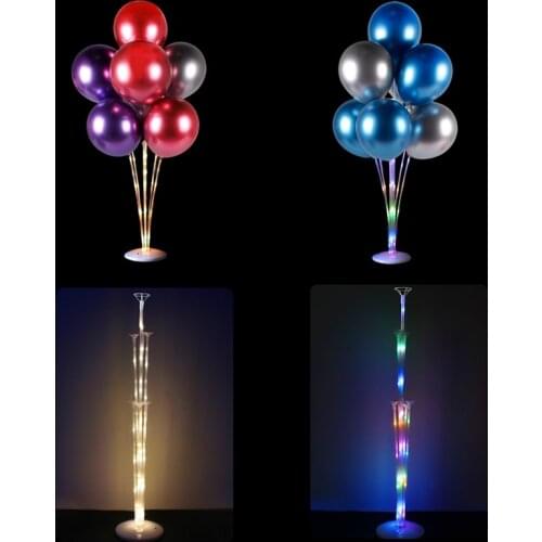 LED Balloons Stand Balloon Holder Happy Birthday Balloon Holder Column Birthday Party Decorations Kids Wedding Party Supplies