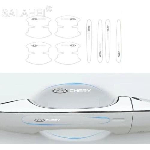 TPU Car Door Bowl Handle Transparent Invisible Sticker For Chery Fulwin QQ Tiggo 3 5 7 8 T11 A1 A3 A5 Amulet M11 Eastar Elara