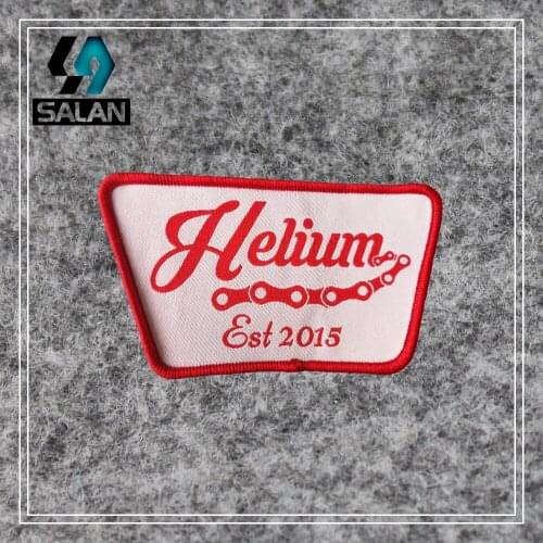 Stock cartoon woven badge or custom beatiful woven patches/badge iron on school custom woven patch SPJ026