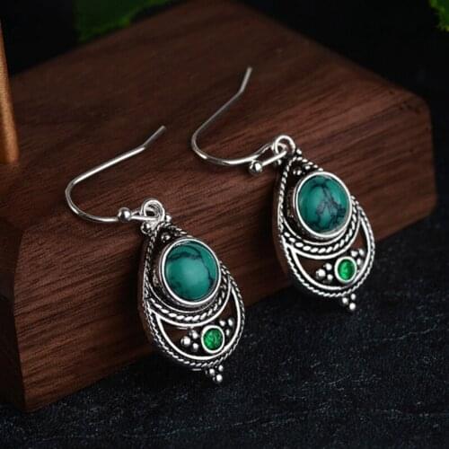 Vintage Luxury Women Water Drop Pendant Earrings Elegant Wind Fine Earrings New / Jewelry Earrings Wholesale