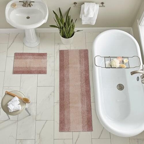 Fluffy Gradient Color Carpet Bathroom Toilet Water Absorption Non-slip Wear-resisting Thick Functional Door Mat