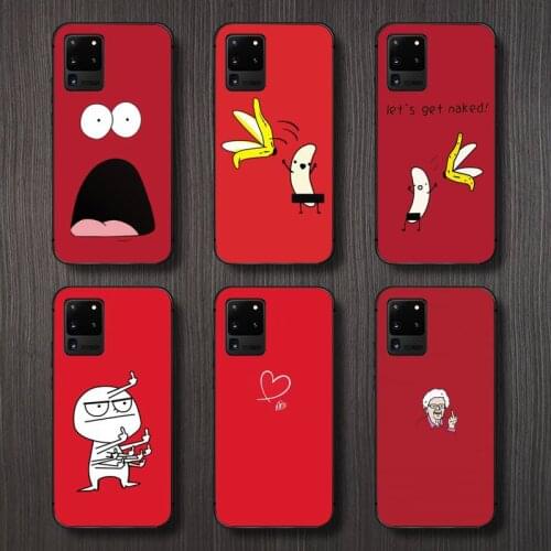 Memes Cartoon Finger Funny Banana Phone Case For Samsung galaxy S 7 8 9 10 20 edge A 6 10 20 30 50 51 70 note 10 plus