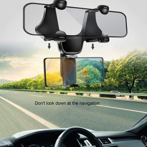 Rearview Mirror Bracket Car Mounts Universal Smartphone Support Adjustable Ourdoors Easy Installation Car Mobile Phone Holder