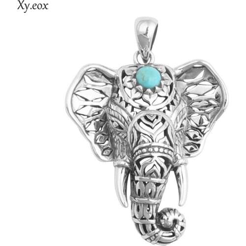 Boho Womens Lady Silver Elephant Pendant Chain Necklace Jewelry Gifts