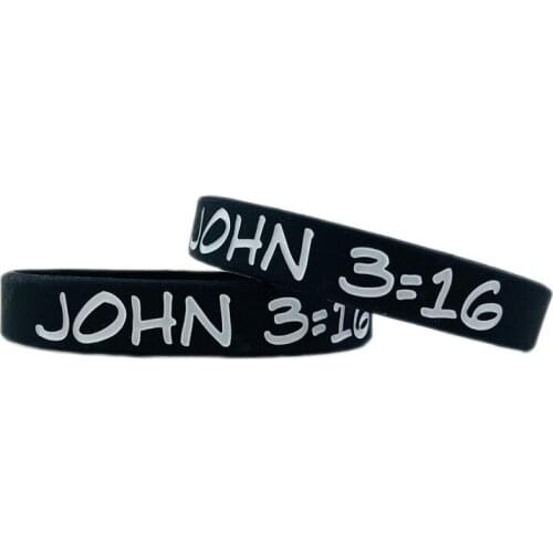 300pcs Bible john 316 sport silicone wristband bracelet shipping by DHL