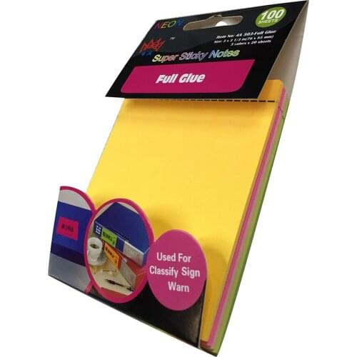 4A Sticky Full Adhesive Notes 3 1/3 x 3 Inches Stationery Kawaii Planner Stickers Cute Notepad Self-Stick Note 4A 303 Full Glue