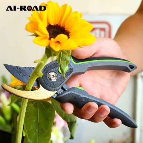AI-ROAD Garden Steel Pruning Shears Home Fruit Tree Potted Greening Durable Labor-saving Tools Orchard Home Gardening Pruning