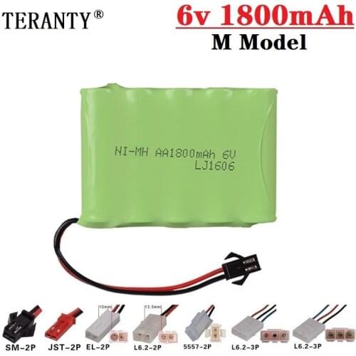 Upgrade 6v 1800mah NiMH Battery For Rc Toys Cars Tanks Trucks Robots Gun Boats AA Ni-MH 700mah 6v Rechargeable Battery Pack 1PCS
