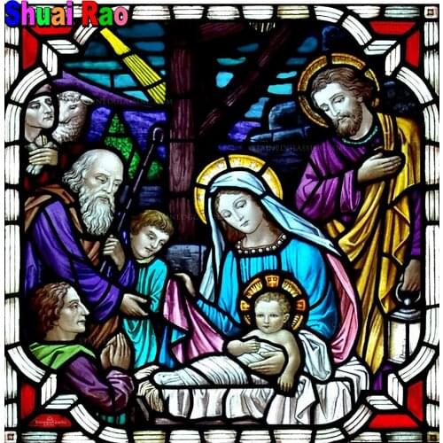 Jesus birth religious 5d diy diamond painting mosaic kits diamond stitch full drill religion Diamond embroidery Christian decor