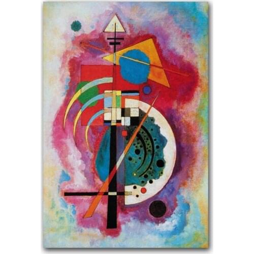 Free shipping Modern Canvas Paintings Wassily Kandinsky Wall Art Hand Painted Oil Painting Set Bar Dinning Room Decorative