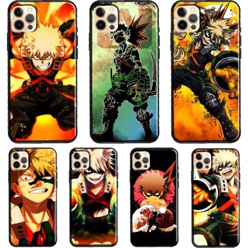 Bakugou My Hero Academia Funda Case For iPhone X XR XS MAX 12 Mini 11 Pro Max 5S 6S 8 7 Plus SE 2020 Cover Shell