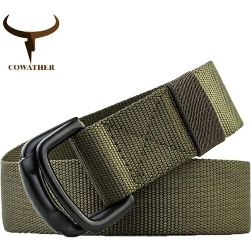 COWATHER men belts fashion nylon belts for men luxury military outdoor tactical male strap newest alloy buckle waistband NY010