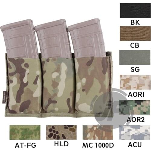 Emerson Tactical Triple Open Top 5.56 Magazine Pouch Emersongear Fast Draw MOLLE PALS High Speed Triple Magazine Pouch Multicam