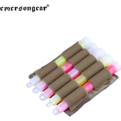 Emersongear Tactical Hook Loop Military Light Stick Pouch Sticker Carryi Bag Panel Portable Airsoft Hunting Plate Carrier EM6034