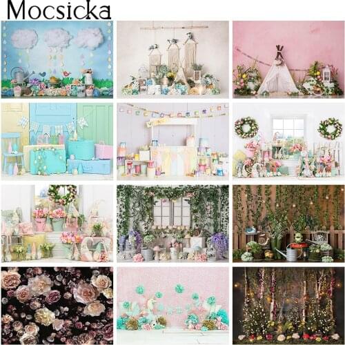 Spring Birthday Backdrop for Photography Newborn Children Kids Portrait Photo Background Studio Art Photocall Professional