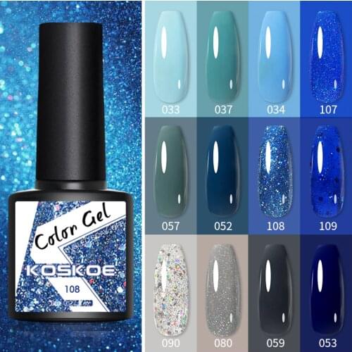 KOSKOE 8ml Nail Gel Polish Semi Permanent Varnish Nail Art For Manicure Painting Soak Off UV LED Gel Varnishes Base Top Coat