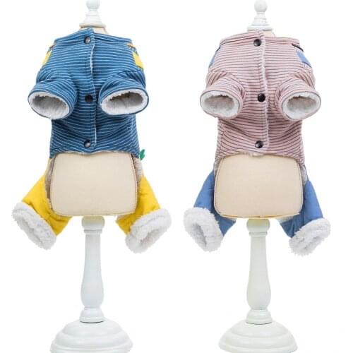 Overalls for Dogs Cold Weather Warm Sherpa Lined Dog Jumpsuit Pet Winter Dog Clothes for Small Medium Dogs York Terrier Snowsuit