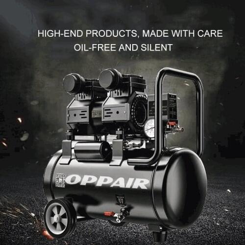 Compressor 30 liter silent compressor hot sale low noise 8 bar 3 CFM 40 liters/min noiseless oil-free air compressor with 30 lit