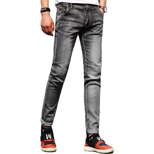 Brand 2019 New Mens Stretch Jeans Fashion Slim Skinny Jeans High Quality Casual Pants Trousers Denim Mens Pants Plus Size 38