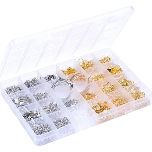 1 Box of 1560Pcs DIY Jewelry Making Findings Set Kit Lot Earring Accessories