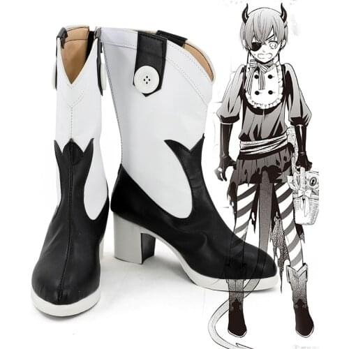Kuroshitsuji Black Butler Ciel Phantomhive Halloween Cosplay Boots Shoes Custom Made