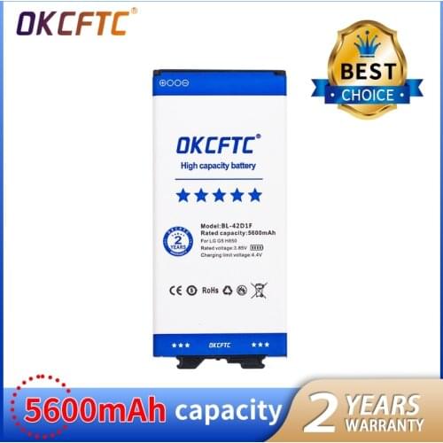 OKCFTC 5600mAh For LG BL-42D1F LG G5 Battery H850 H850 H820 H830 H831 H840 H868 H860N H860 LS992 US992 F700L F700S F700k VS987