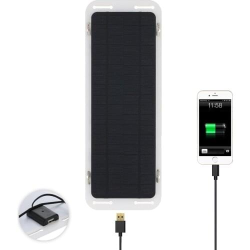 18V 5W USB Portable Ultra Thin Multifunctional Monocrystalline Silicon Solar Panel Charger Drop shipping