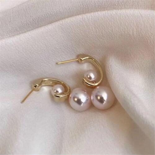 Real Solid 925 Sterling Silver Pearl Stud Earrings Accessories Findings DIY Jewelry Ear Hook Blank Empty Support