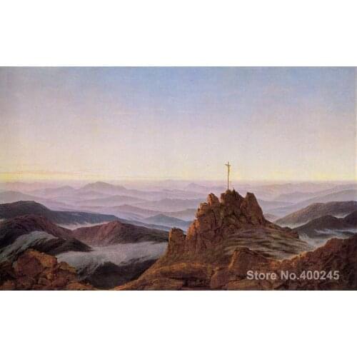 Morning in Riesengebirge Caspar David Friedrich painting for living room decoration High quality
