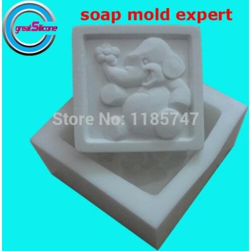 Elephants Design Silicone Soap Mold Scented Wax Molds Animal Silicone Mold for Soap Gypsum Resin Crafts Making