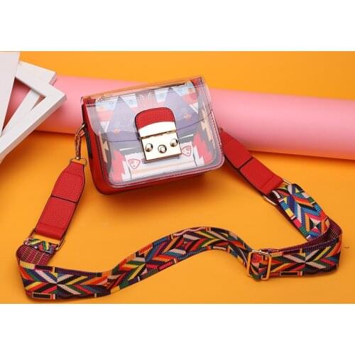 New Transparent Bag Fashion Jelly Small Square Bag Outdoor Universal One Shoulder Diagonal Bag Lady Clutch Accessories Gifts