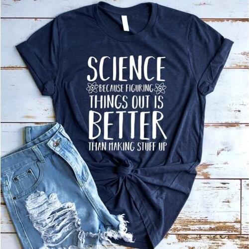 Funny Science Shirt Nerdy T-shirt Geek Tops Liberal Tee Gothic Oversized T Shirt