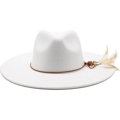 Womens wool warm shallow top fedora fashion trend unisex caps solid color large size jazz hats male classic bone bowler hat man