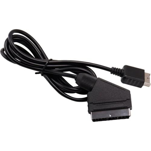 1.8m 6Ft RGB Cable Wire TV Console Lead for PS2 3 ,Not for , (Black Color)