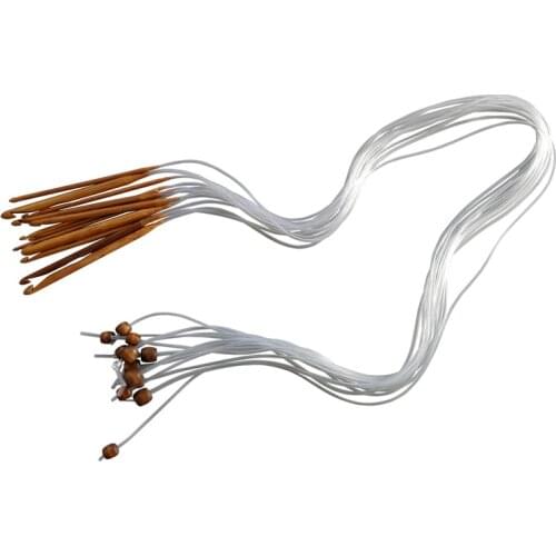 1Set 12 Sizes hot sales fashion tool Afghan Tunisian Bamboo Crochet Hooks Knitting Needle Set 3-10mm