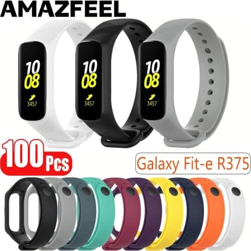 100Pcs/Pack Bracelet For Samsung Galaxy fit-e SM-R375 Smart Band Strap Sport Silicone Strap wrist band Wristband Rubber Belt